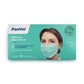 MÁSCARA ANTIVIRAL PANVEL 12H COM 20 UNIDADES