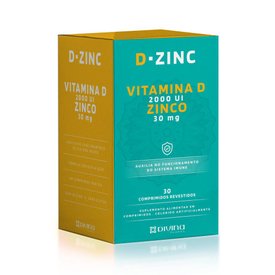 D-ZINC VITAMINA D 2000UI + ZINCO 30MG COM 30 COMPRIMIDOS REVESTIDOS