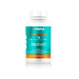C-TRIPLE 1G VITAMINA C + VITAMINA D + ZINCO 100 COMPRIMIDOS REVESTIDOS