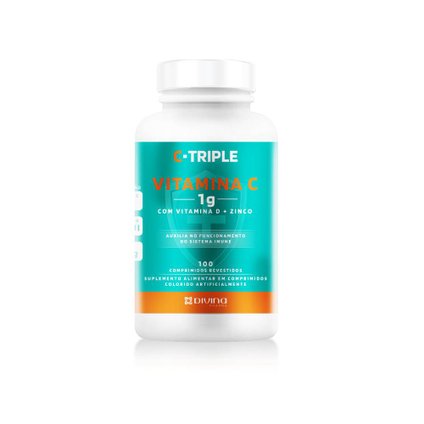 C-TRIPLE 1G VITAMINA C + VITAMINA D + ZINCO 100 COMPRIMIDOS REVESTIDOS
