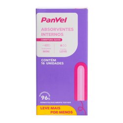Absorvente Interno Panvel Essencial Mini 16 Unidades