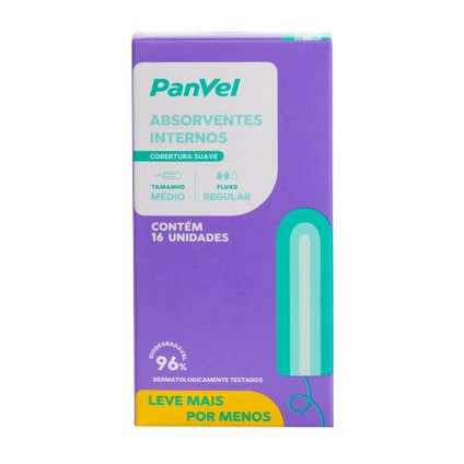 ABSORVENTE INTERNO PANVEL ESSENCIAL MÉDIO 16 UNIDADES