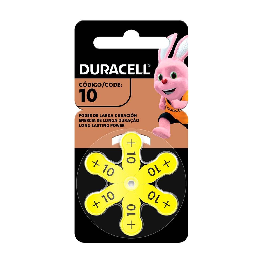 Pilha Para Aparelho Auditivo 10 Duracell Com 6 Unidades