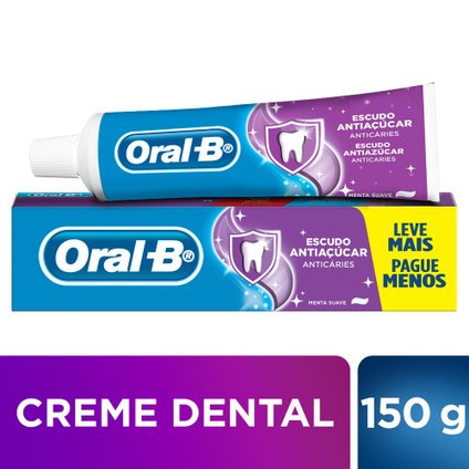 CREME DENTAL ORAL-B ESCUDO ANTIAÇÚCAR 150G