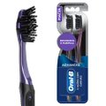 KIT ESCOVA DENTAL MACIA ORAL-B 5 AÇÕES COM CARVÃO ADVANCED - 2 UNIDADES