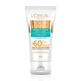 PROTETOR SOLAR FACIAL L'ORÉAL PARIS SOLAR EXPERTISE TOQUE SECO FPS 60 40G