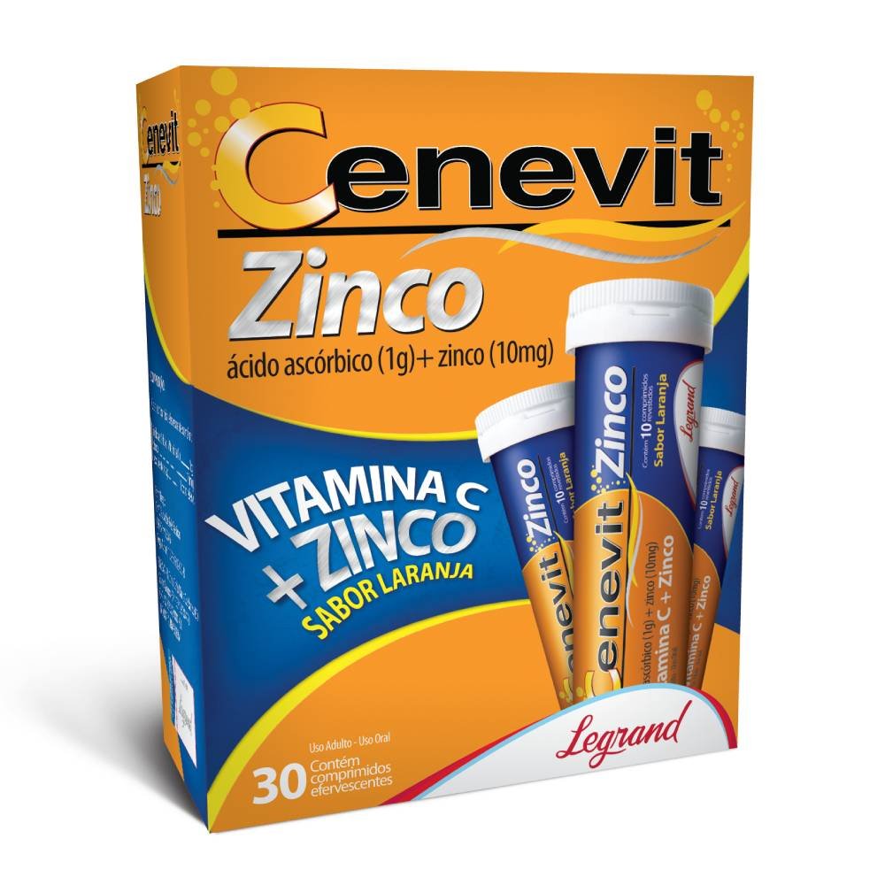 CENEVIT ZINCO 1G + 10MG 30 COMPRIMIDOS EFERVESCENTES