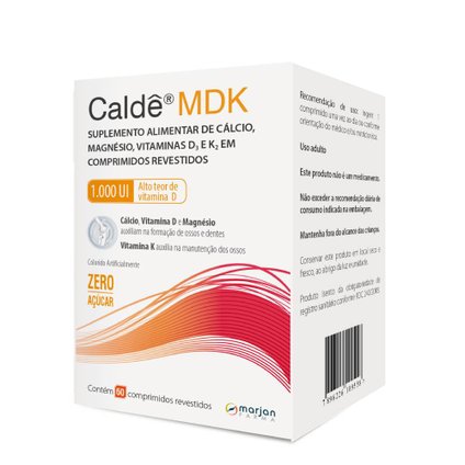 CÁLCIO CALDÊ MDK 1000UI 60 COMPRIMIDOS REVESTIDOS