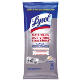 LENÇOS DESINFETANTES LYSOL BRISA DA MANHÃ COM 36 UNIDADES