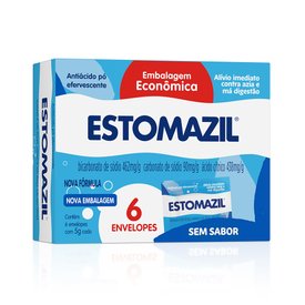 ANTIÁCIDO ESTOMAZIL PÓ EFERVESCENTE SEM SABOR 6 SACHÊS