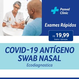 EXAME RÁPIDO COVID-19 ANTÍGENO SWAB NASAL ECODIAGNÓSTICA