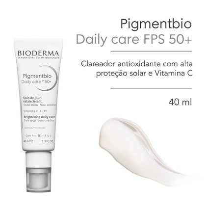CREME FACIAL PIGMENTBIO DAILY CARE FPS 50+ BIODERMA CLAREADOR ANTIOXIDANTE COM VITAMINA C 40ML