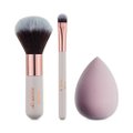 KIT PANVEL MAKE UP COM 2 MINI PINCÉIS + ESPONJA