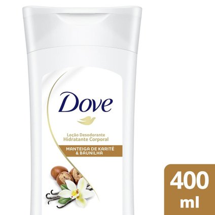 LOÇÃO HIDRATANTE CORPORAL DOVE MANTEIGA DE KARITÉ  BAUNILHA  400ML