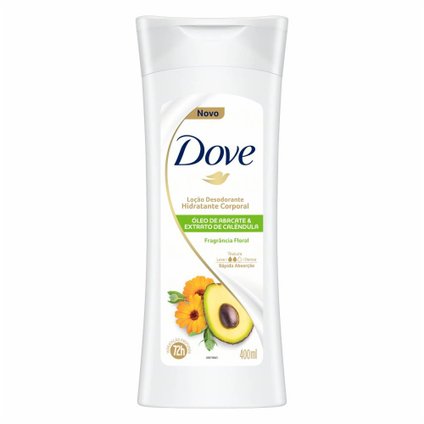 LOÇÃO HIDRATANTE CORPORAL DOVE ÓLEO DE ABACATE  EXTRATO DE CALÊNDULA  400ML