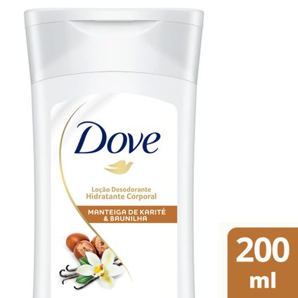 LOÇÃO HIDRATANTE CORPORAL DOVE MANTEIGA DE KARITÉ  BAUNILHA  200ML
