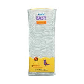 ALGODÃO QUADRADO PANVEL BABY COM 100 UNIDADES
