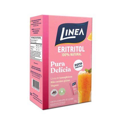 ADOÇANTE EM PÓ ERITRITOL LINEA COM 40 ENVELOPES 5G CADA