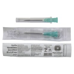 Agulha Hipodérmica Descartável 25x0,80mm