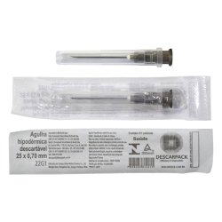 Agulha Hipodérmica Descartável Descarpack 25x 0,7mm