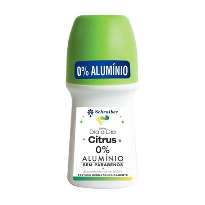 DESODORANTE ROLLON SCHRAIBER CITRUS SEM ALUMÍNIO E SEM PARABENOS 50ML
