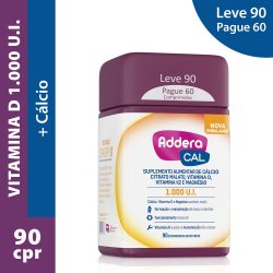 Vitamina Addera Cal 1.000ui 90 Comprimidos Revestidos