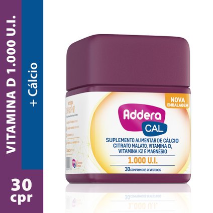 ADDERA CAL 1.000UI 30 COMPRIMIDOS REVESTIDOS