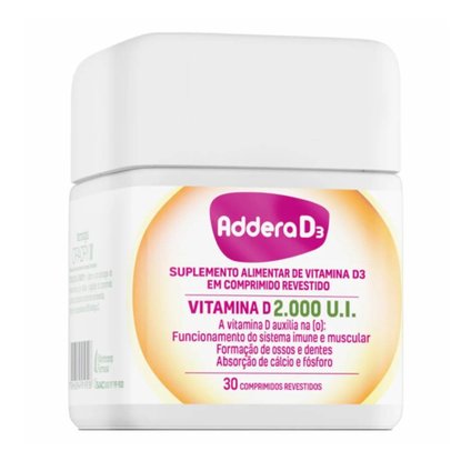 VITAMINA D 2.000UI ADDERA D3 30 COMPRIMIDOS REVESTIDOS