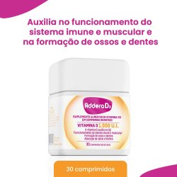 Vitamina D 1.000ui Addera D3 30 Comprimidos Revestidos