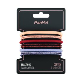 ELÁSTICO PARA CABELOS METALIZADO PANVEL ACESSÓRIOS COLEÇÃO BOHO COM 9 UNIDADES