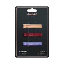 PASSADOR PARA CABELOS COM GLITTER PANVEL ACESSÓRIOS COLEÇÃO BOHO COM 18 UNIDADES