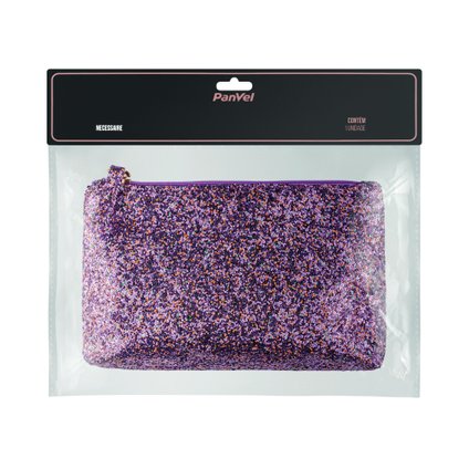 NECESSAIRE GLITER PANVEL ACESSÓRIOS COLEÇÃO BOHO