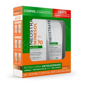 KIT PROTETOR SOLAR NEOSTRATA MINESOL OIL CONTROL FPS 70 40G GRÁTIS GEL DE LIMPEZA OIL CONTROL 60G