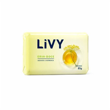 SABONETE BARRA LIVY ERVA-DOCE HIDRATA E REFRESCA 85G