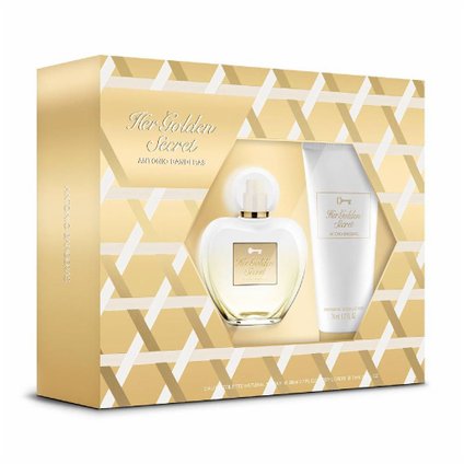 KIT ANTONIO BANDERAS HER GOLDEN SECRET EAU DE TOILETTE 80ML + BODY LOTION 75ML