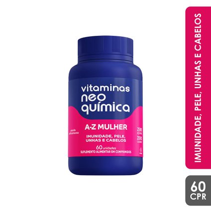 MULTIVITAMÍNICO NEO QUÍMICA VITAMINAS A-Z MULHER 60 COMPRIMIDOS