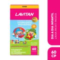 VITAMINA INFANTIL MASTIGÁVEL TUTTI-FRUTTI LAVITAN PATATI PATATÁ COM 60 COMPRIMIDOS
