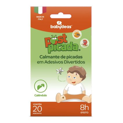 ADESIVOS NATURAIS PARA ALÍVIO DA COCEIRA DE PICADA DE INSETO BABYDEAS POST PICADA COM 20 UNIDADES