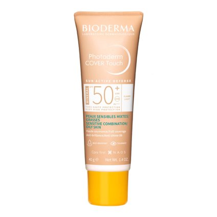 PROTETOR SOLAR FACIAL BIODERMA PHOTODERM COVER TOUCH MINERAL FPS 50+ COR 2.0 CLARO 40G