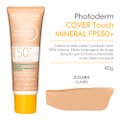 PROTETOR SOLAR FACIAL BIODERMA PHOTODERM COVER TOUCH MINERAL FPS 50+ COR 2.0 CLARO 40G