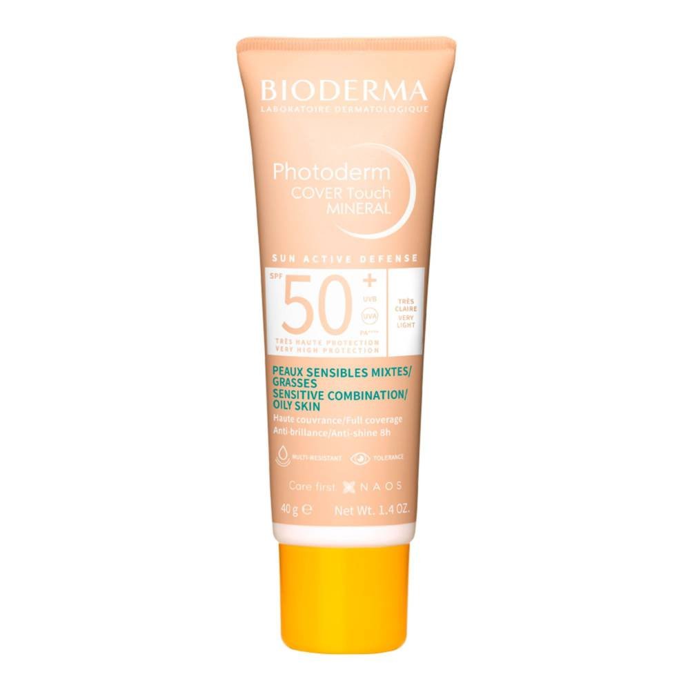 Protetor Solar Facial Bioderma Photoderm Cover Touch Mineral Fps 50+ Cor 2.0 Claro 40g