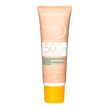 PROTETOR SOLAR FACIAL BIODERMA PHOTODERM COVER TOUCH MINERAL FPS 50+ COR 2.0 CLARO 40G