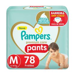 Fralda Pampers Pants Premium Care M Com 78 Unidades