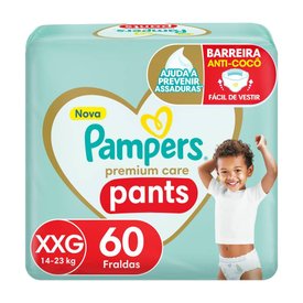 FRALDA PAMPERS PANTS PREMIUM CARE XXG COM 60 UNIDADES