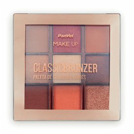 PALETA DE SOMBRAS CLASSIC BRONZER PANVEL MAKE UP 9 CORES