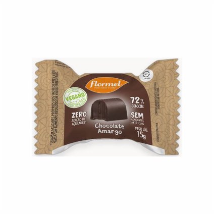 BOMBOM FLORMEL AMARGO 72% CACAU 15G