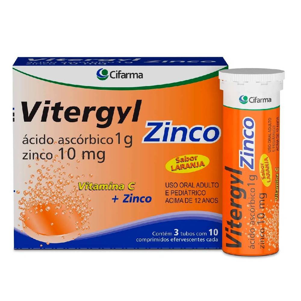 VITERGYL ZINCO 1G 3X10 COMPRIMIDOS EFERVESCENTES