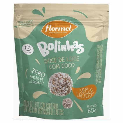 BOLINHA FLORMEL DOCE DE LEITE ZERO LACTOSE 60G