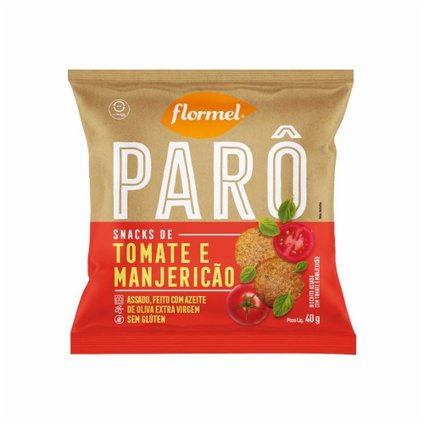 BISCOITO FLORMEL PARO TOMATE E MANJERICÃO 40G