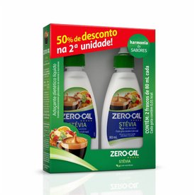 KIT ADOÇANTE LÍQUIDO ZERO CAL STEVIA 2 UNIDADES 80ML CADA